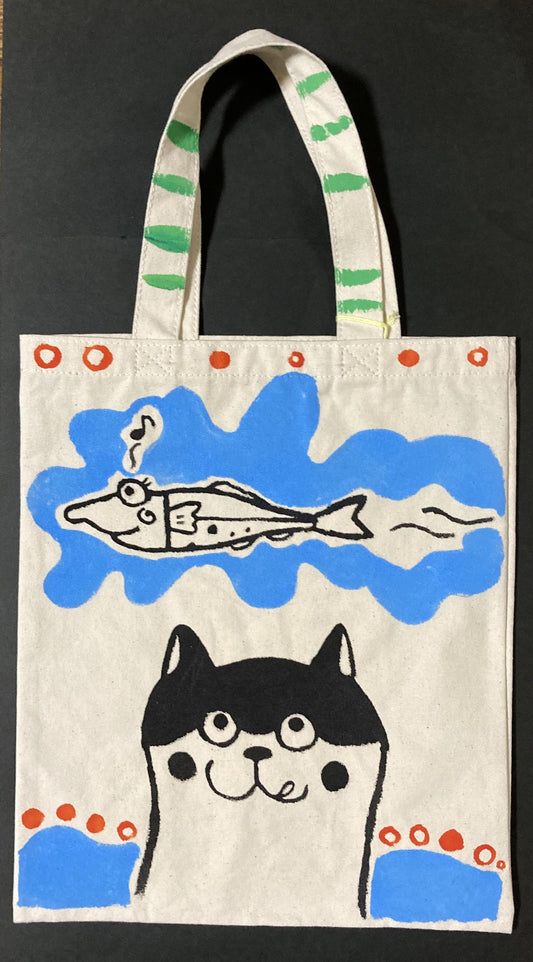 A4サイズ猫バック(お魚猫) - FROM ARTIST