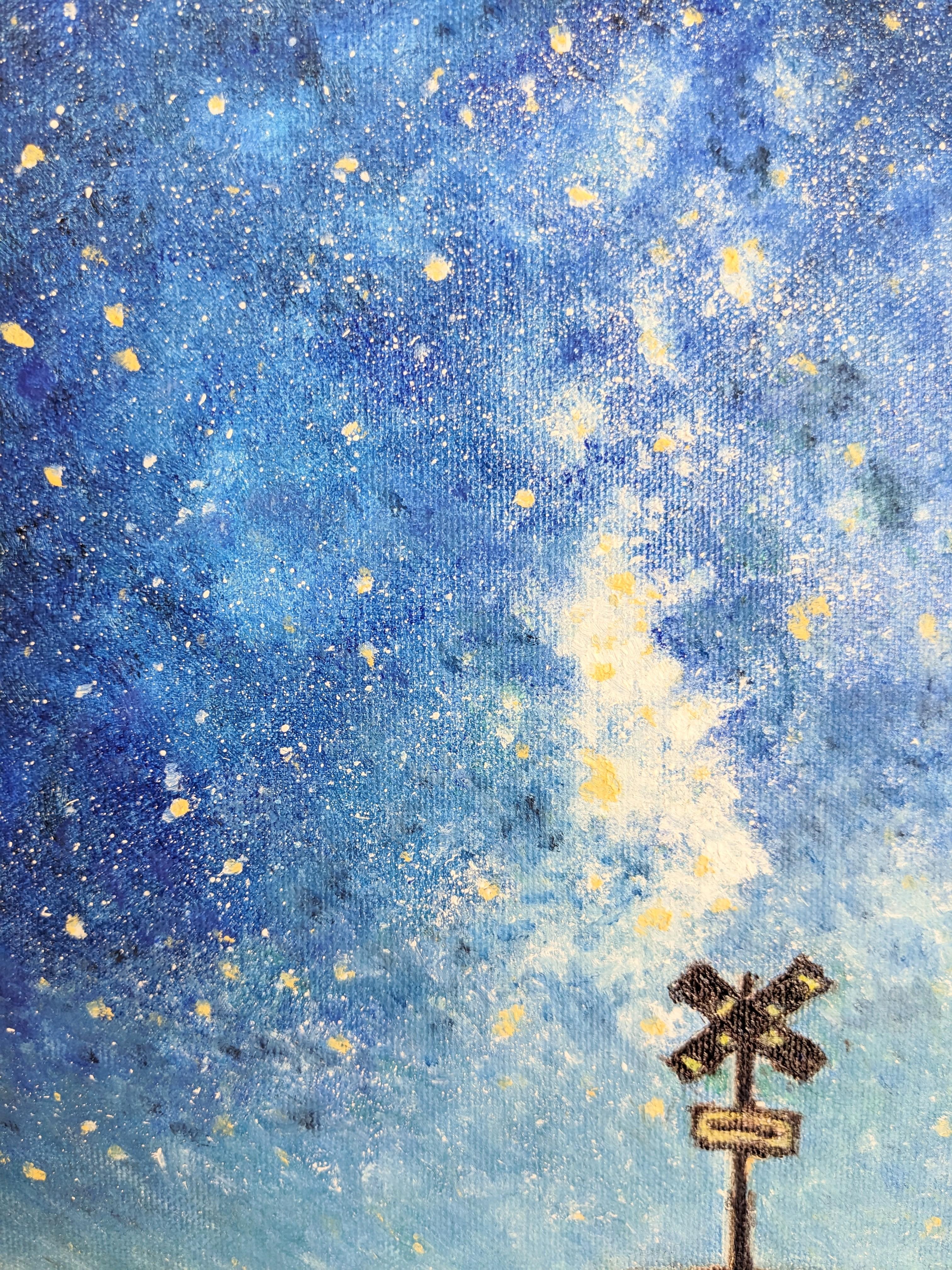 絵画の通販、購入ならFROM ARTIST/作品名：『夜空には(In the night sky)』/作家名：Hama