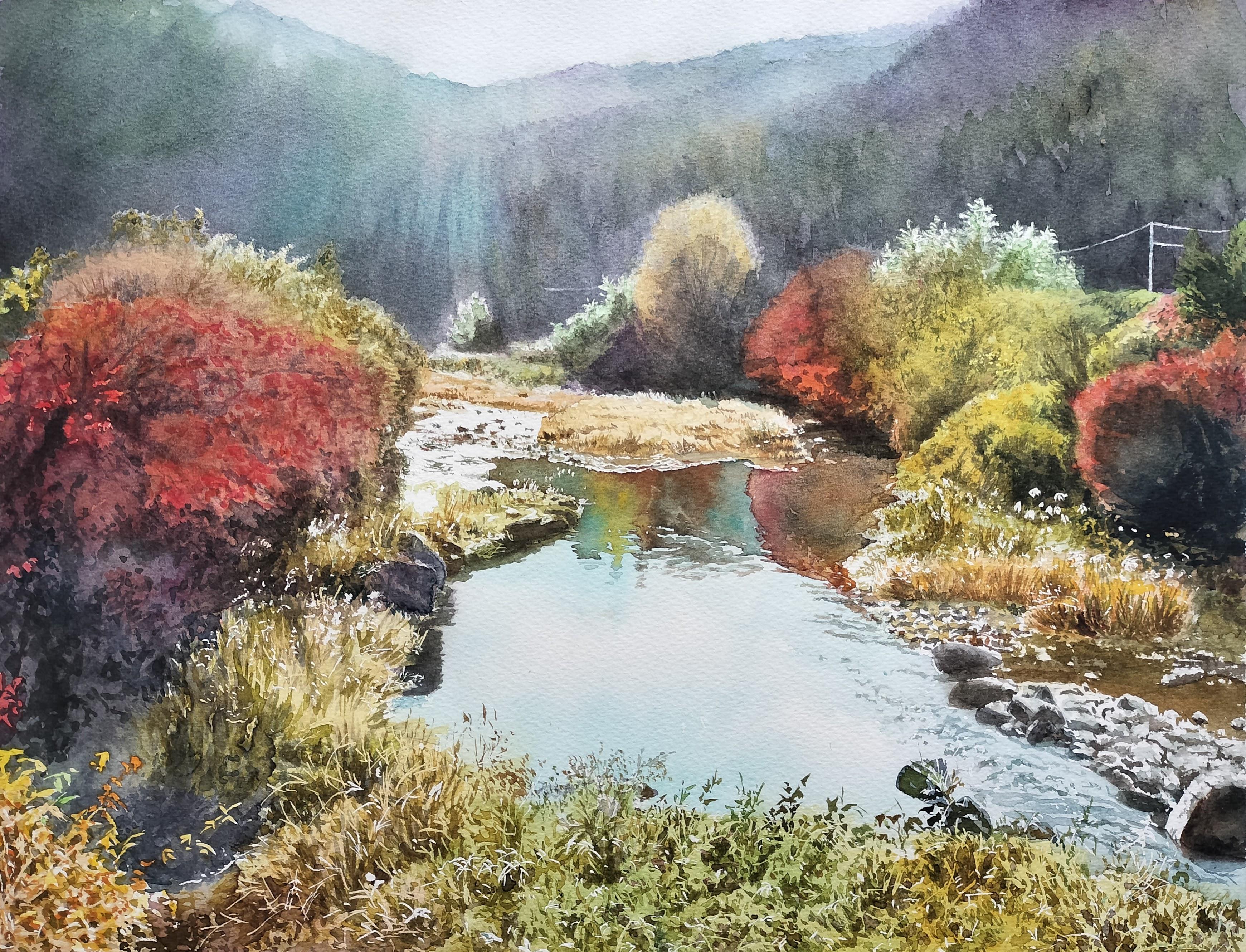 Late Autumn River View Kasumi Yamazaki For purchasing