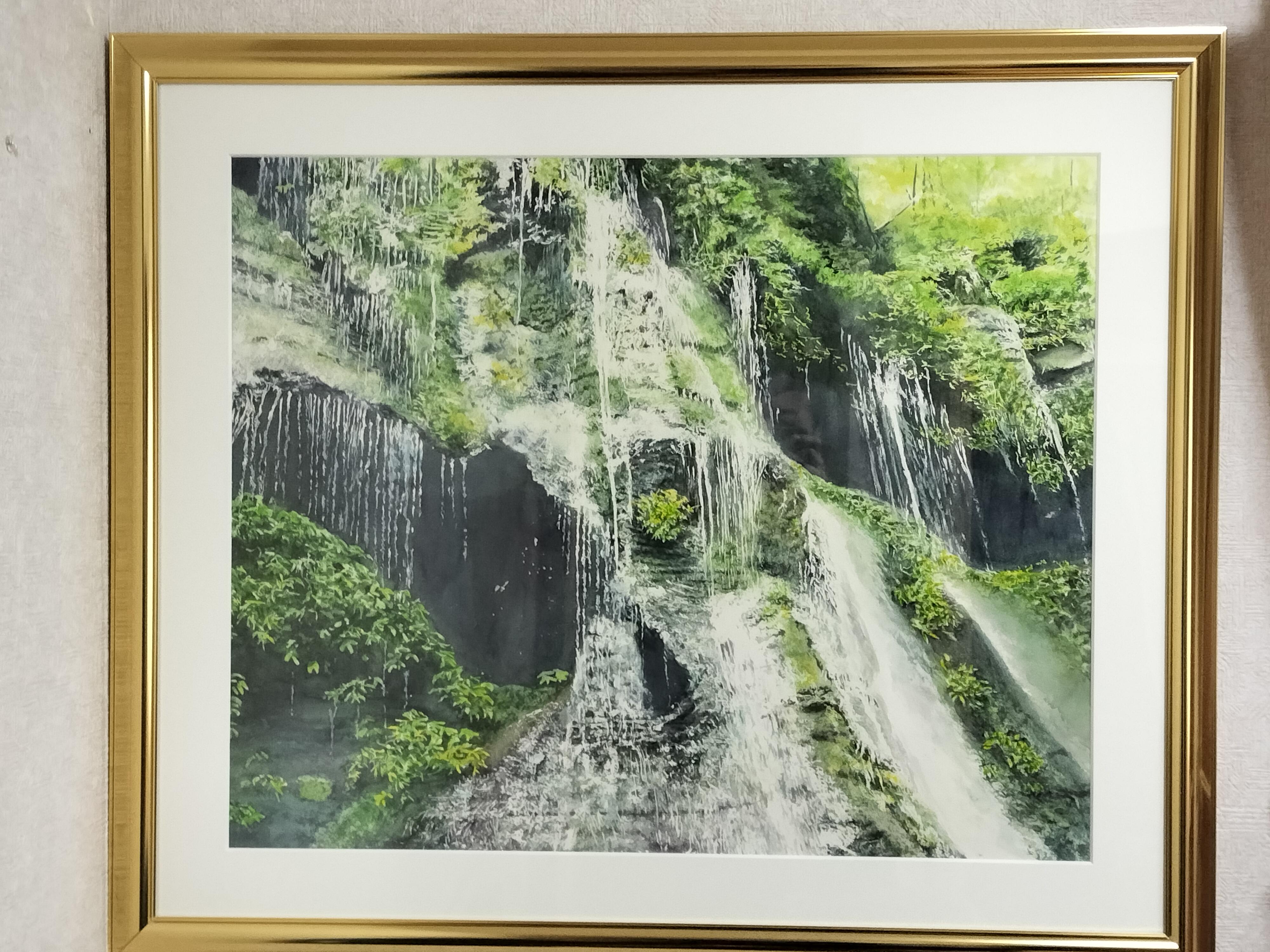 絵画の通販、購入ならFROM ARTIST/作品名：滝と緑の風景/作家名：山崎 香住