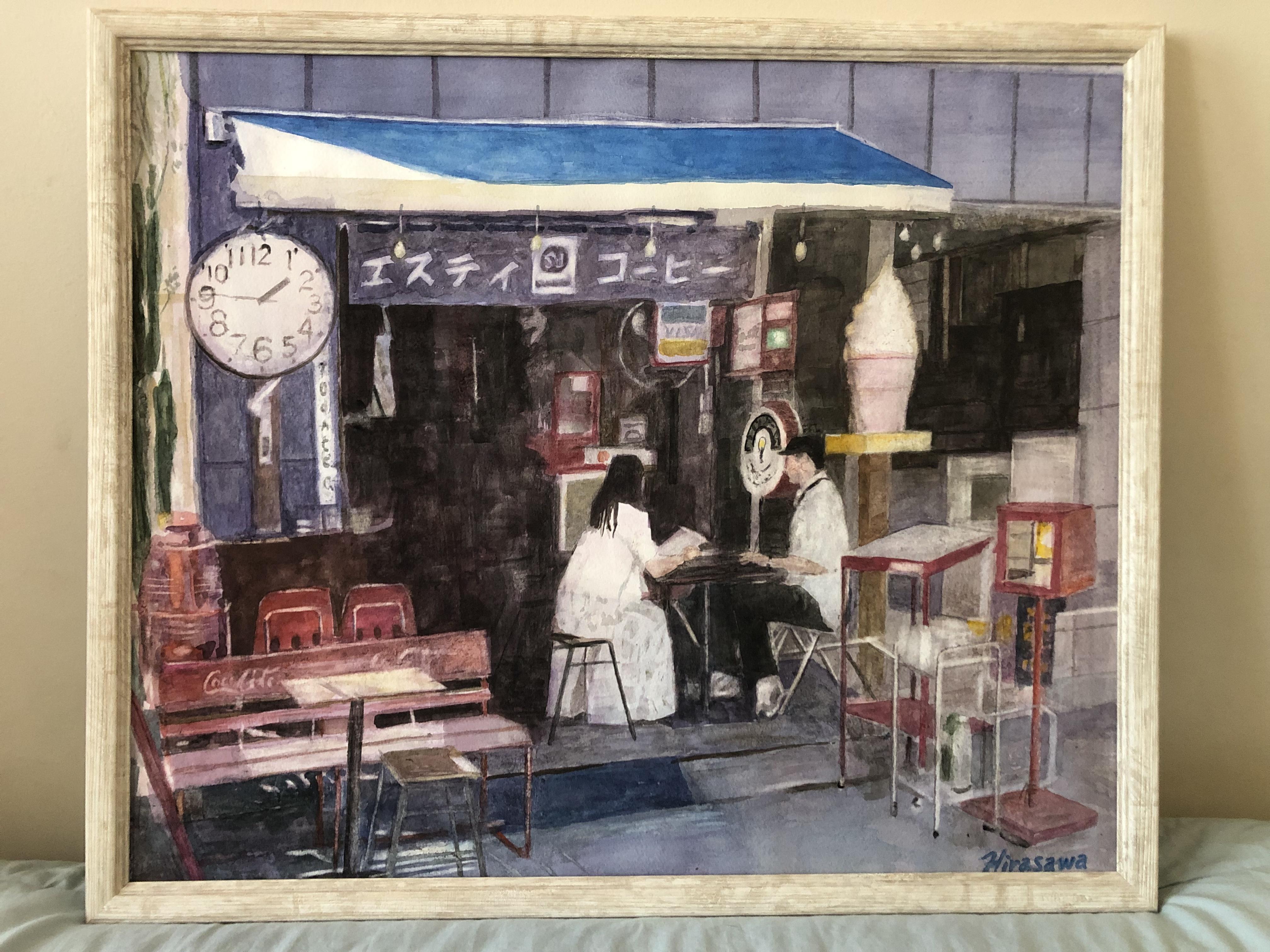 絵画の通販、購入ならFROM ARTIST/作品名：下町のレトロな喫茶店/作家名：平澤 誠