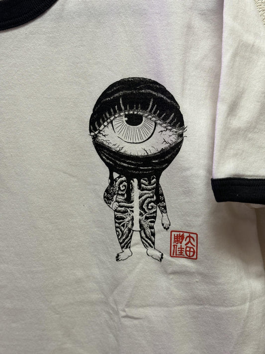 目玉の親分　トリムt-shirt （XL） - FROM ARTIST